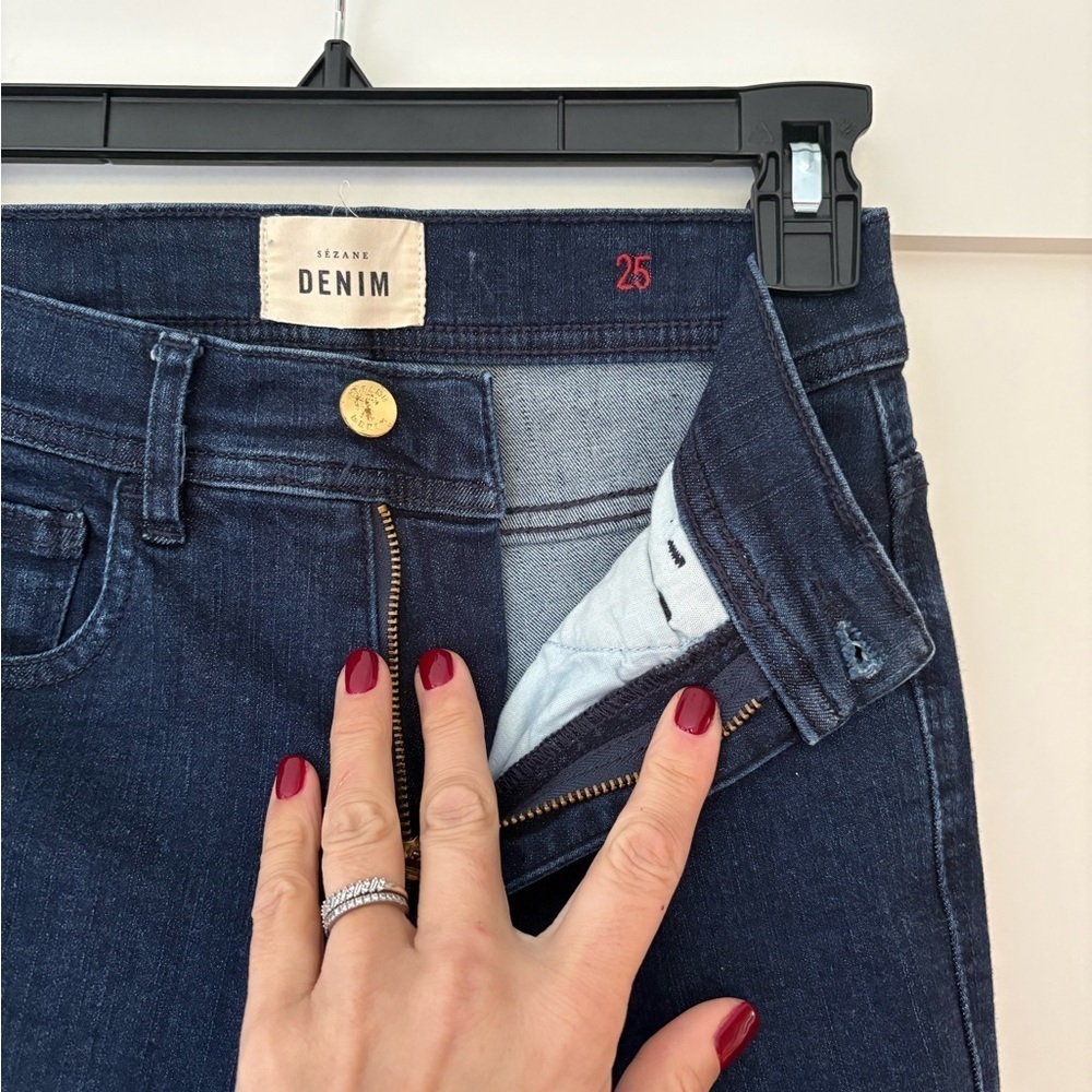 Sezane Classic Fit Dark Blue Jeans size 25 - Picture 7 of 10
